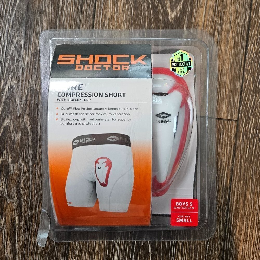 COPY - Core Compression Short w/ Cup, small/boys, Shock Doctor, NWT